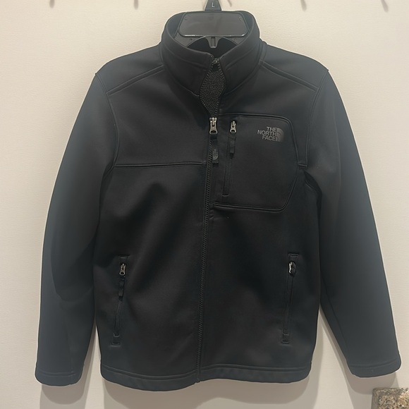 Boys Youth The North face Windfall Jacket Black with Zippers Size M 10/12 EUC - Picture 2 of 7